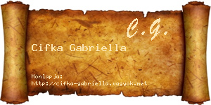 Cifka Gabriella névjegykártya